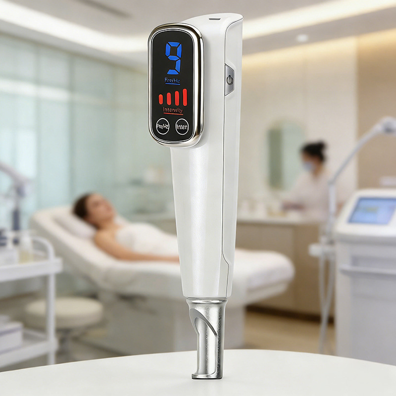 Handheld Freckle Removal Instrument, Rechargeable Spot Pen, Light Spot Removal, Home Beauty Instrument, Eyebrow Washing Machine, Mole Removal, Red and Blue Light Picosecond Pen