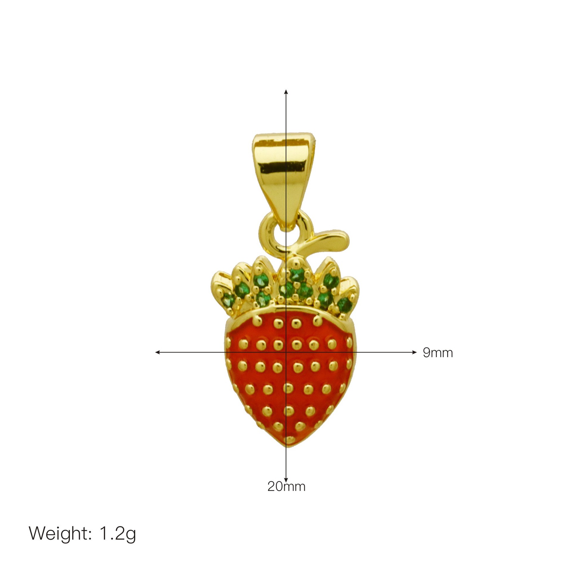 2g Weight Pendant Jewelry Making Type 7 * 18mm Jewelry Making Size Zircon Inlay Material DIY Jewelry Accessories Classification 1 Piece Quantity Copper Material Christmas Festival Cherry, Carrot, Strawberry Pattern Inlay Design IG Style Style 1 Piece 7 * 18mm Copper Zircon Cherry Carrot Strawberry Pendant 10