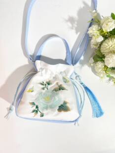 Hanfu, shoulder bag, universal capacious cheongsam for leisure, with embroidery