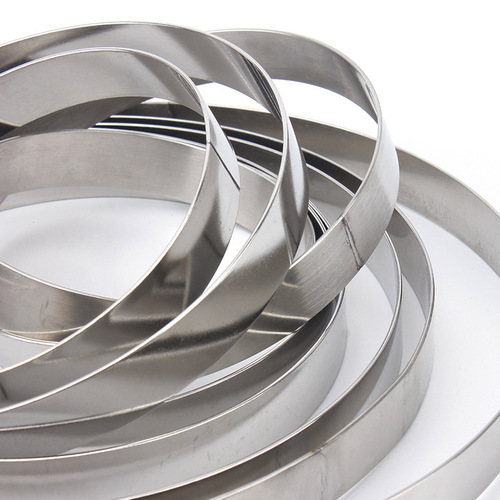 Round stainless steel ring electric pancake pan burrito ring tower ring rice cake baking mousse cake biscuit mold tart ring