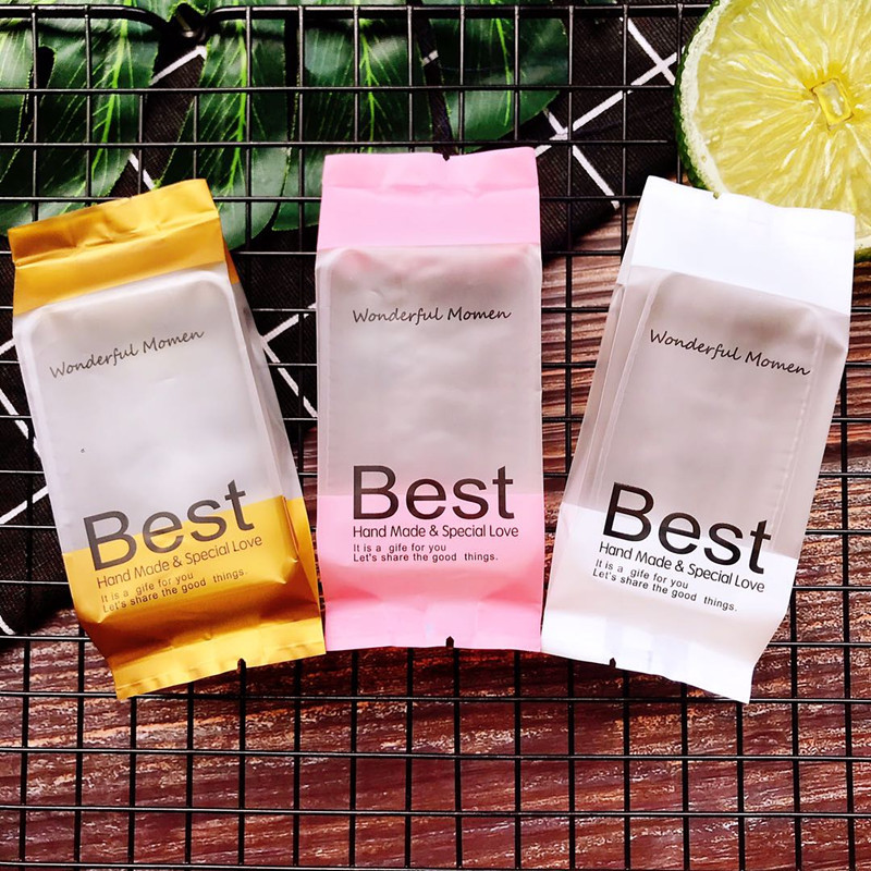 Best磨砂塑料袋凤梨酥开运酥曲奇糕点热封烘焙包装食品袋100只