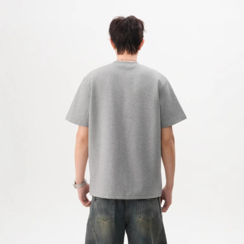 American High Street 280g Liquid Ammonia Cotton Cleanfit Short-Sleeve T-Shirt for Men and Women Loose Short Boxy Shoulder Top