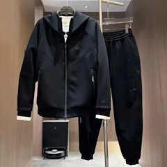 2025秋季爆款连帽卫衣男士休闲外套高品质简约纯色时尚帅气上衣