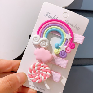 Children's Hairpin Internet Celebrant 2024 New Headwear Cartoon Girl's Hairpin Cute Little Girl's Bangs Clip Hair Accessories