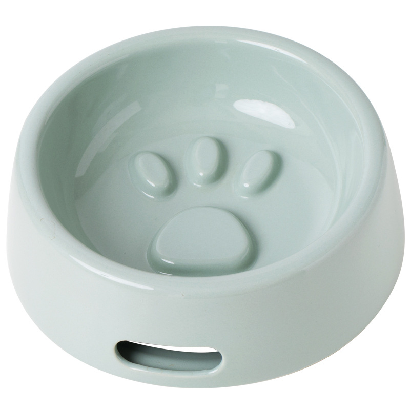Gato de cerámica tazón protector columna cervical Slow Food Bowl perro gato tazón de comida para gatos tazón de arroz suministros para mascotas antidetonantes