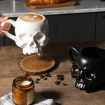 骷髅头酒吧水杯创意马克杯陶瓷杯办公咖啡杯简约现代小众杯子