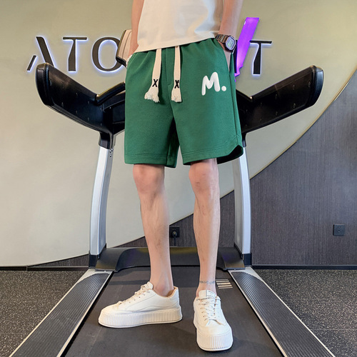 American shorts quarter-pants, men's breathable fitness, retro basketball quarter-pants, running training, sweatpants, casual ball pants.