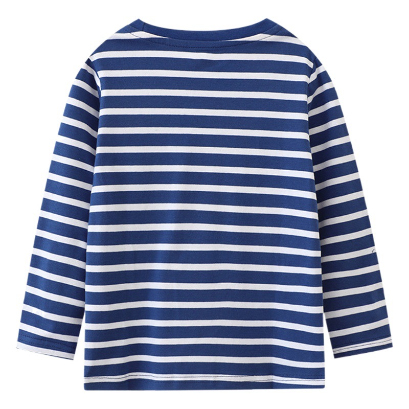 Venta al por mayor de ropa para niños en stock Camiseta de manga larga para niños de manga larga camisa de fondo de primavera y otoño de algodón superior ropa para niños de moda distribución para niños