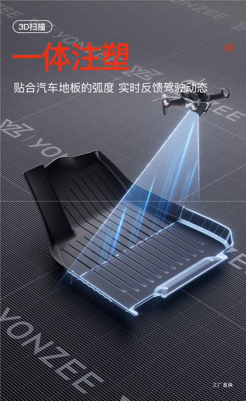 Yz Is Suitable for the New Tesla Model 3Y Special Floor Mats Modely All-Inclusive Floor Mats Tpe Car Accessories Peihui