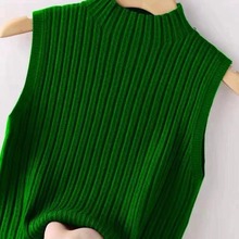 冰丝吊带背心女夏百内搭打底i短款中领针织无袖t恤女上衣时尚洋气