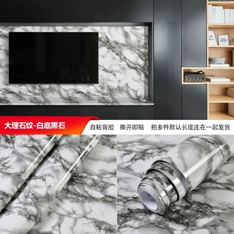 Self-adhesive Marble Vinyl Sticker Roll, Waterproof & Heat‑Resistant, Widths 40–120 cm