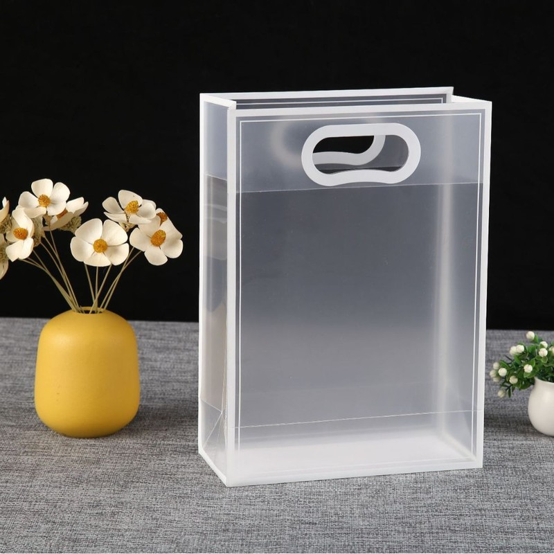 クロスボーダー新しい PVC ハンドバッグ pp スナッププラスチック透明赤ワインバッグ学生外出ポータブルショッピングバッグのカスタマイズ|undefined