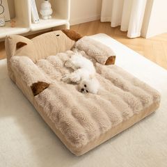 オールシーズン対応の犬小屋、取り外して洗える犬用ベッド、ビションテディ小型犬小屋、ペット猫用ベッド、ソファクッション