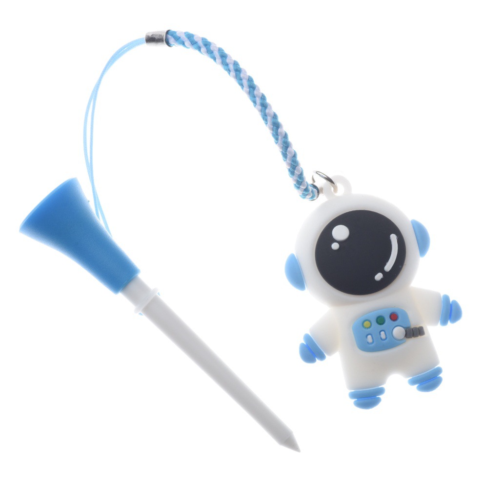 Golf bola de goma de uñas bola de plástico asiento de golf TEE con cuerda de dibujos animados patrón anti-perdido estante de la bola