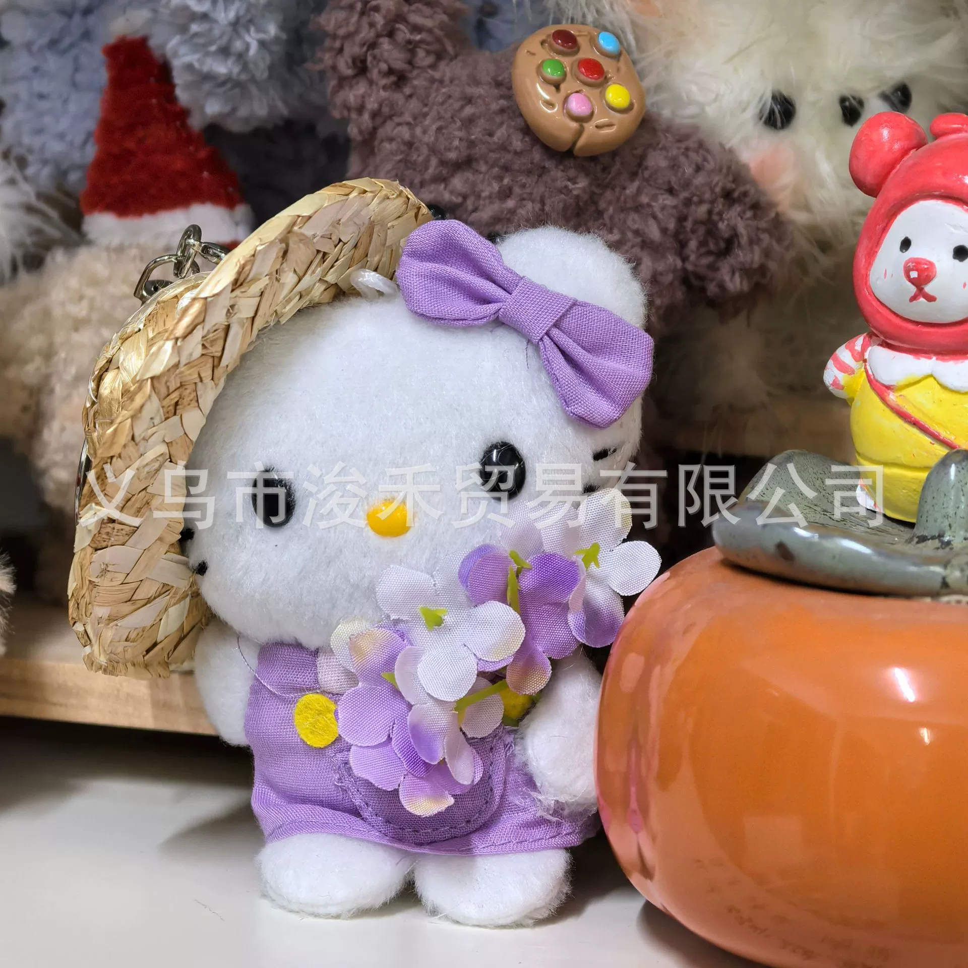 Плюшевый брелок-подвеска Hello Kitty, милый кукольный брелок для сумки, 11 см, легкий и прочный