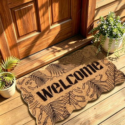 Avtomobil döşəmə paspasları | coconut fiber-like doormat with - wave-leaf-4060cm