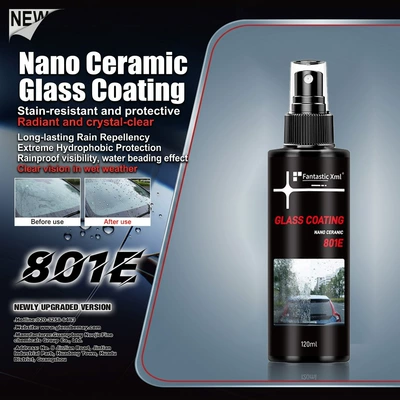 Nano Glass Coating Spray for Car Exteriors, Powerful Water Repellent for Front Windshield and Side Windows, Waterproof Coating, Anti-Fog and Rain Protection