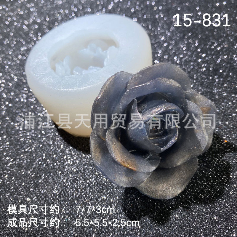 DIY Rosa peonía silicona molde hecho a mano de cristal epoxi yeso aromaterapia Mesa Decoración Accesorios