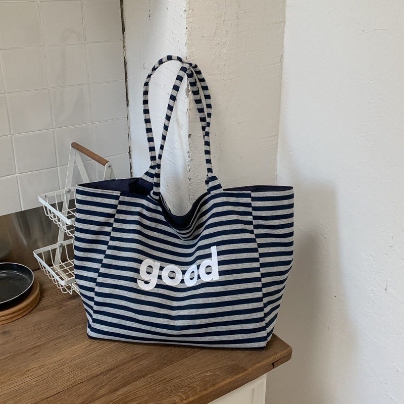 Navy stripe front