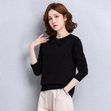 中年圓領含色春秋毛衫薄款衣服上小衫媽媽春裝中老年女針織打底衫，女裝針織衫/毛衣，妃慕昵服飾