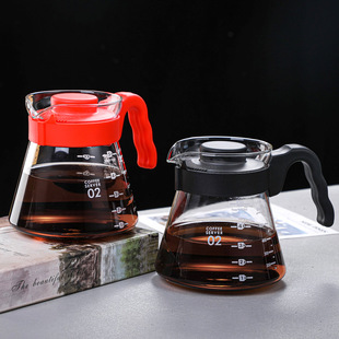 Cross-Border Glass Coffee Pot Set V60 Filter Cup Coffee Funnel Hand Brewing Pot Set with Logo for Home Use