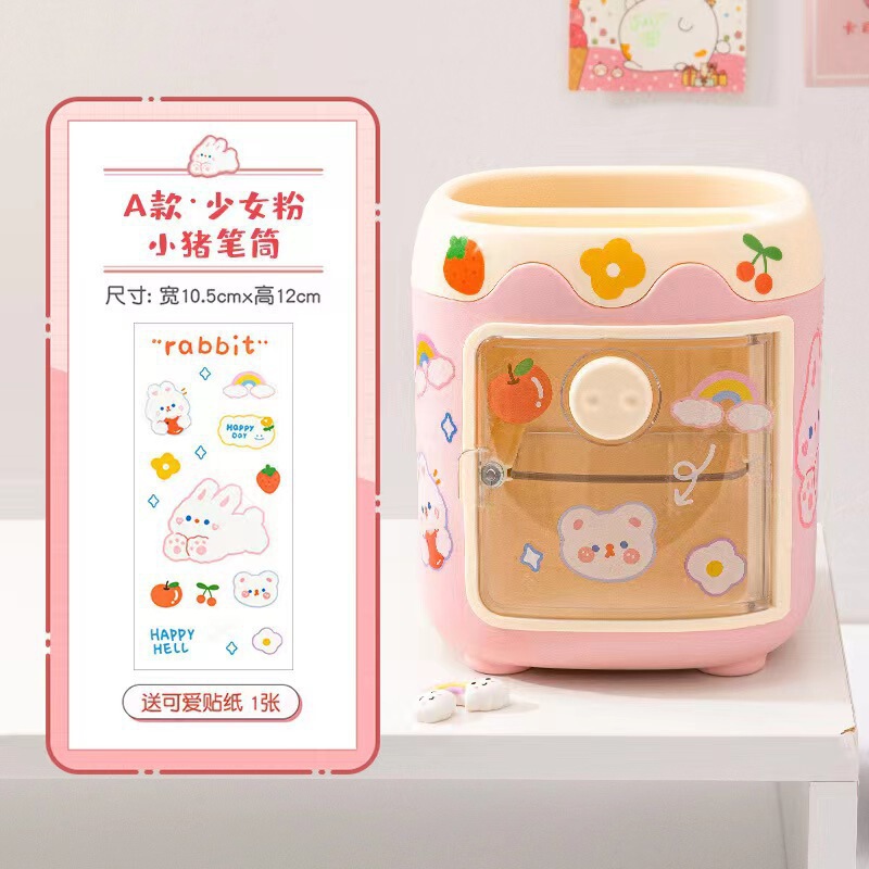 漫画子供女の子多機能かわいいペンホルダー男の子文具収納ボックスオフィスデスクトップストレージ卸売|undefined
