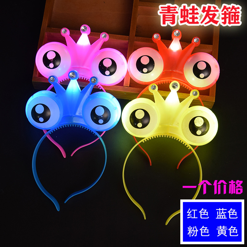 Concierto de apoyo accesorios luminosos toque de cabeza corn de ciervo corn de buey corn de cabello bandas de lámpara orejas de conejo corona al por mayor