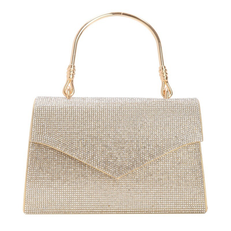 Nuevo cross-border full diamond feel ladies dinner bag, bolso de boda de lujo ligero, bolso de hombro de moda, bolso de noche
