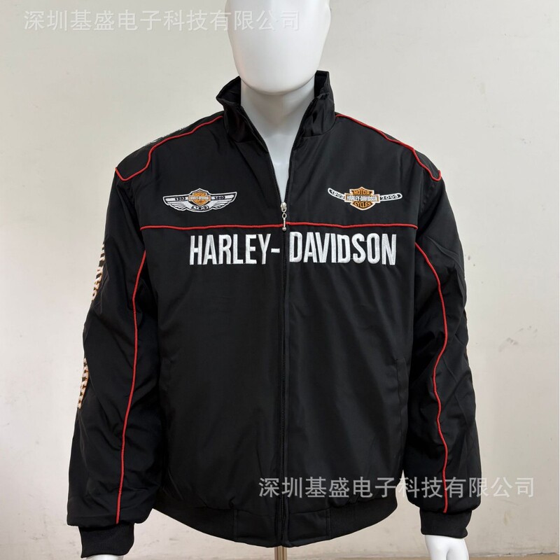F1 Trendy Embroidered Racing Suit Harley Motorcycle Riding Jacket Padded Jacket American Retro Jacket Custom-Made