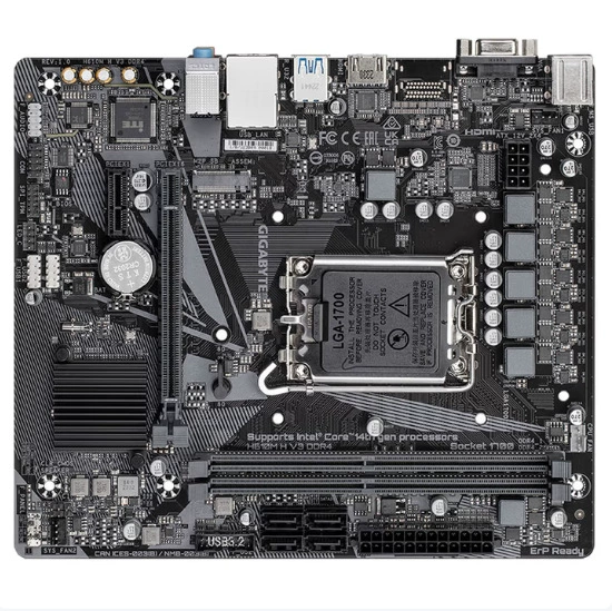 Материнская плата Gigabyte H610M-H V3 DDR4 — micro-ATX, DDR4, совместима с Core i5-12400F (12/13 поколение)
