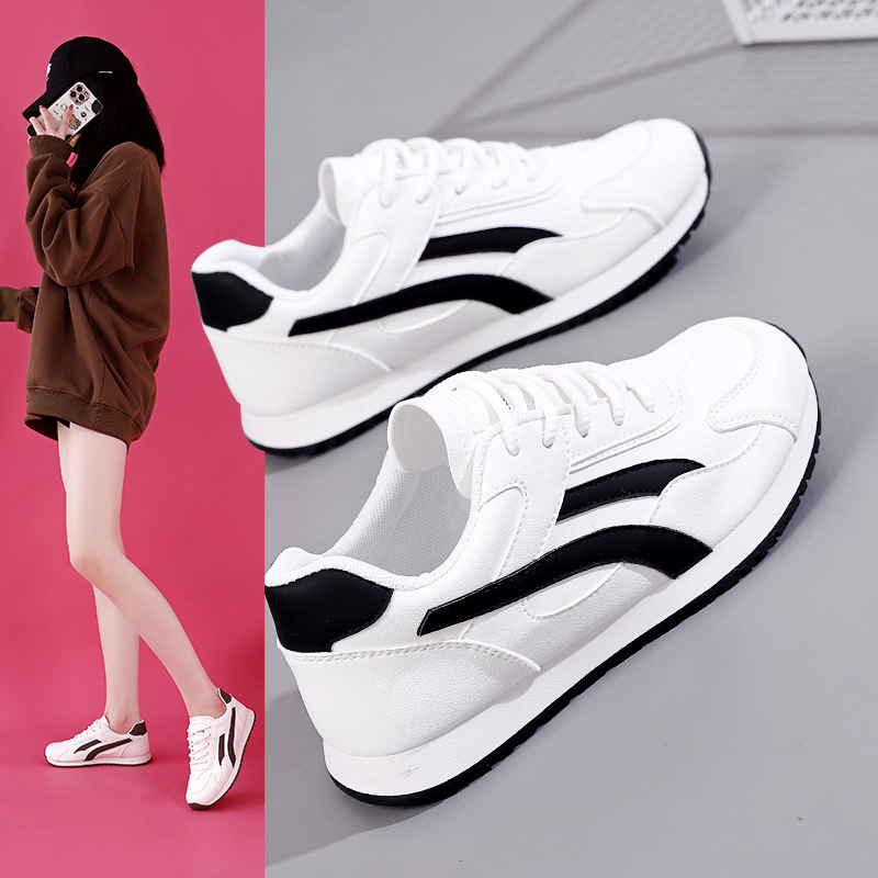 2026 New Spring White Sneakers for Women, Korean Style Ins Casual Sports Versatile Shoes for Female Students, Street Style Lf906