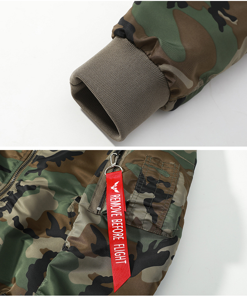 Herr pilotjacka vår höst camouflage baseball arbetsjacka_voghion.com