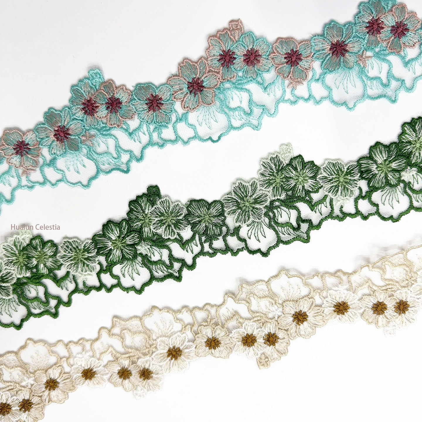 Многоцветные вышитые кружевные аксессуары для одежды, чеонсам, головные уборы, заколки для волос, ювелирные украшения, оптовая продажа, сетчатое кружево с штрих-кодом