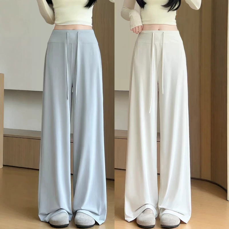 Ice Silk Sun Protection Pants for Women, Summer Thin Style 2026 New High-Waisted Straight Casual Drape Quick-Dry Loose Yoga Wide-Leg Pants Ice Silk Sun Protection Pants for Women, Summer Thin Style 2026 New High-Waisted Straight Casual Drape Quick-Dry Loose Yoga Wide-Leg Pants