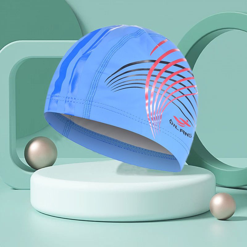 Sombreros de baño para hombres y mujeres pu adultos niños tela general no estrangulada cabeza larga fábrica de sombreros de baño comercio al por mayor