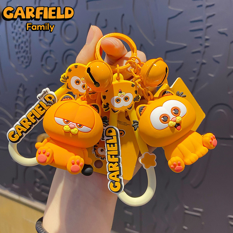 Genuine Garfield Cartoon Keychain Pendant Creative Cute Doll Bag Hanging Accessories Car Key Chain Key Ring Genuine Garfield Cartoon Keychain Pendant Creative Cute Doll Bag Hanging Accessories Car Key Chain Key Ring
