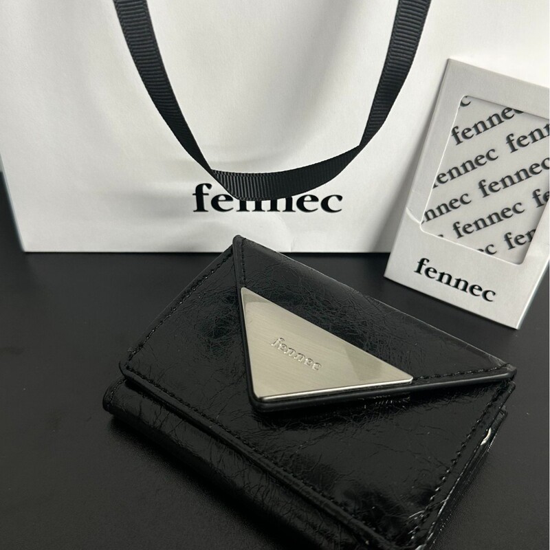 Korean Niche Brand Fennec Card Holder Metal Logo Card Holder Money Card Integrated Clutch Bag 70% off Stack Wallet