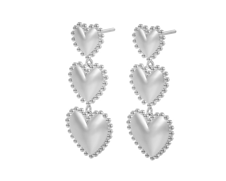 Mignon Forme De Cœur Le Cuivre Gland Placage Boucles D'oreilles 1 Paire display picture 3