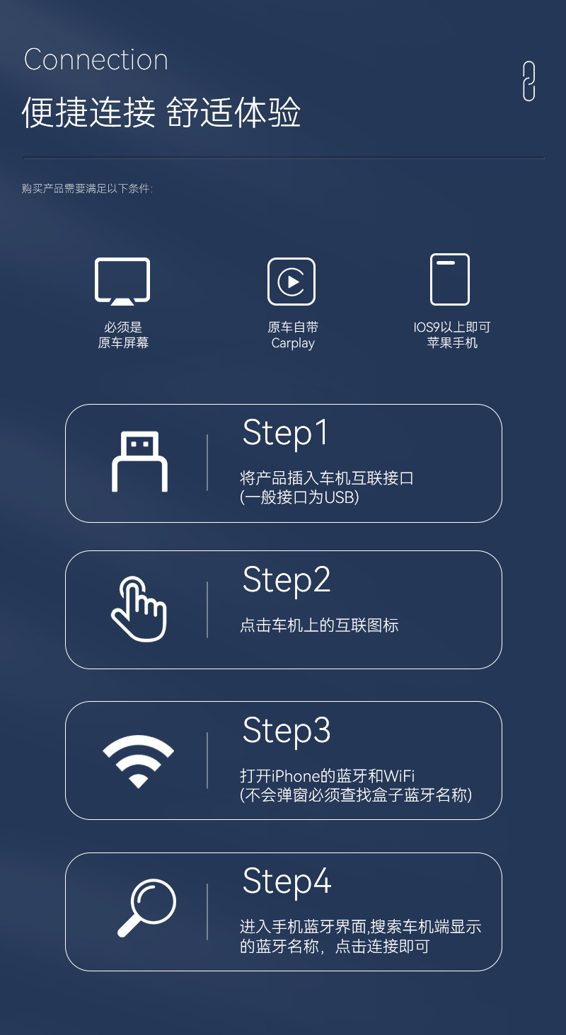 Hot Selling Carplay Box Wired to Wireless Smart Car-Machine Interconnection Module Android Autoocarplay Box