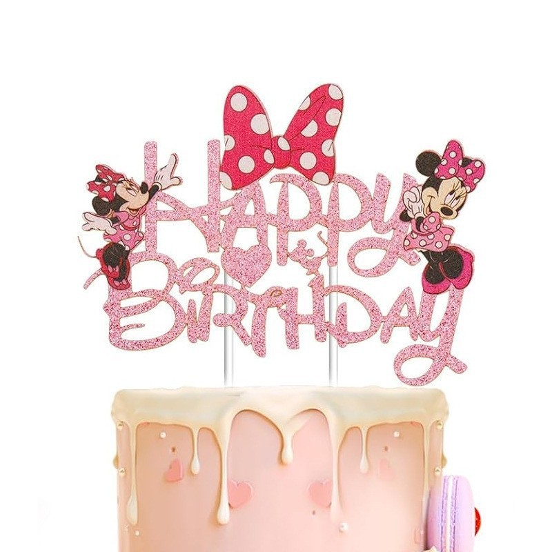 ステッチ ケーキデコレーション リロ＆スティッチ グリッター HAPPY BIRTHDAY フラグとカードの誕生日デコレーション|undefined