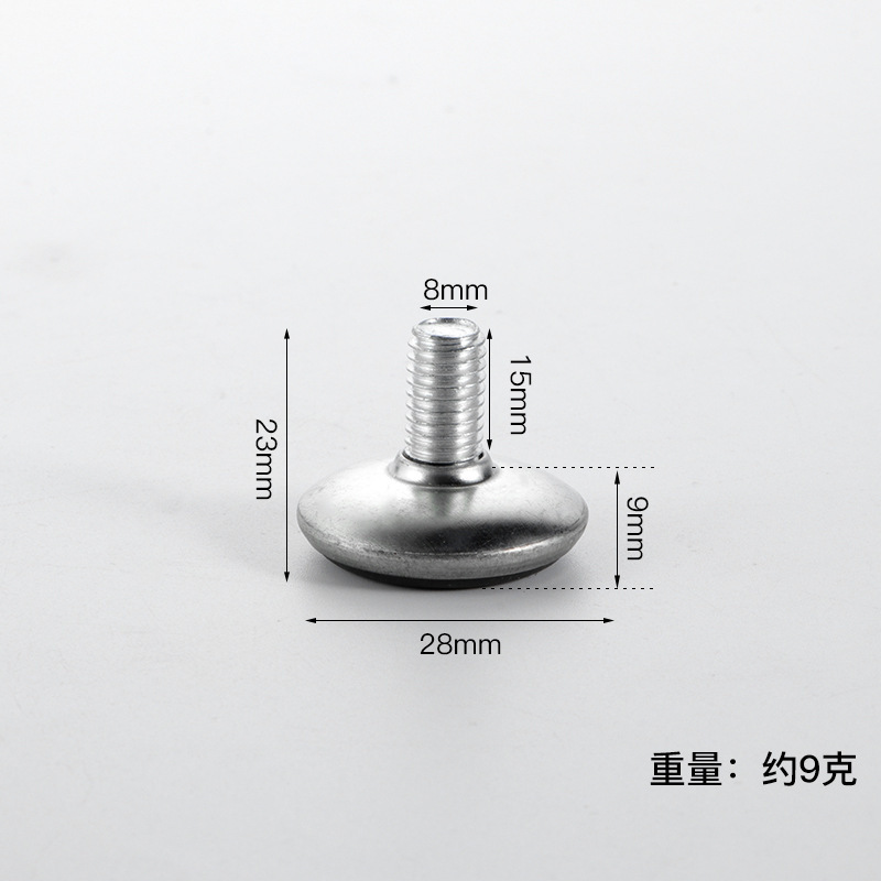 M8可调脚垫黑底桌椅调节脚螺杆垫脚M6M10家具五金调整脚可调脚垫|undefined