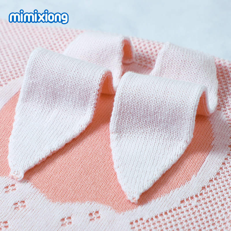 Ins venta caliente primavera y verano orejas de conejo manta de conejo tridimensional manta de punto de bebé