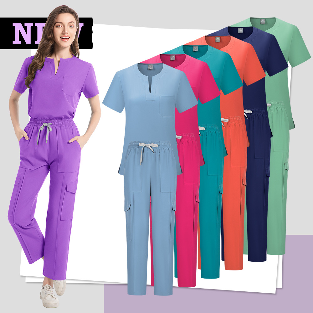 新款分体套装牙科刷手衣 轻薄舒适技师服 护工服手术衣手术服男女