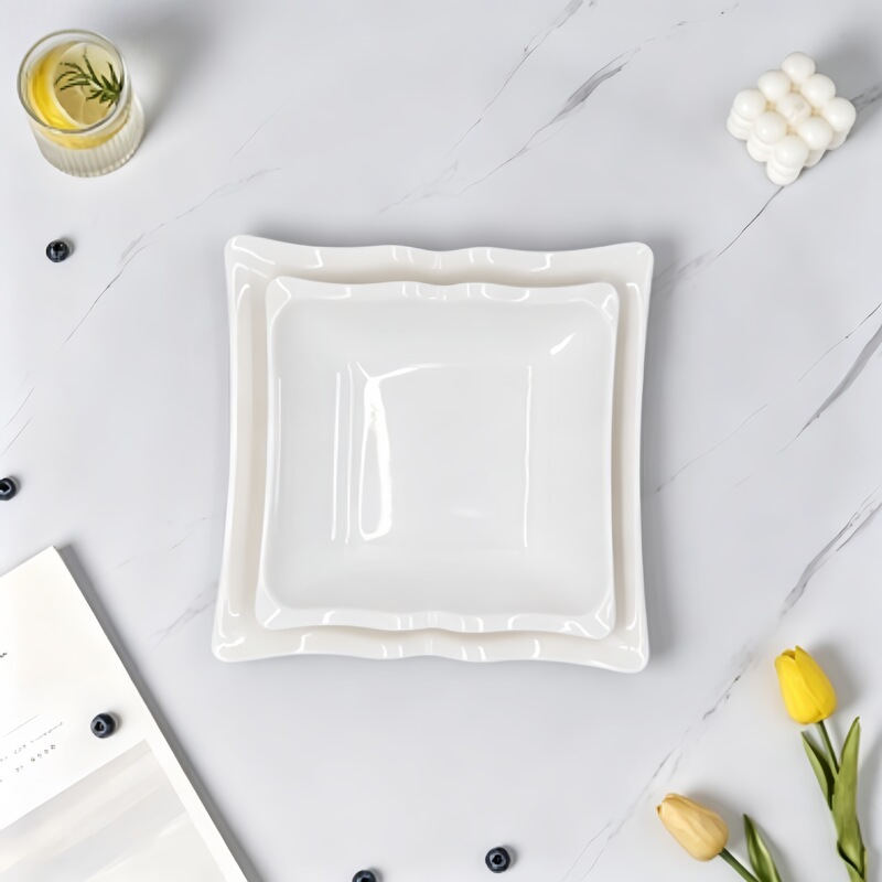 High-Quality Melamine Plates, Square Plastic Dishes and Bowls Set, Square-Cornered Imitation Porcelain Tableware, Fast Food Stir-Fry Plates High-Quality Melamine Plates, Square Plastic Dishes and Bowls Set, Square-Cornered Imitation Porcelain Tableware, Fast Food Stir-Fry Plates