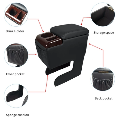 Armrest box No-Drill Modification Car Central