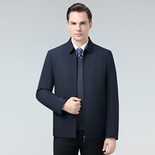 品牌男士羽绒棉服秋冬商务休闲中年爸爸外套免烫保暖蚕丝棉夹克男