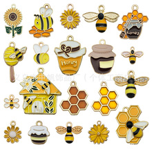 混20个DIY合金滴油饰品配件蜜蜂昆虫动物吊坠 手链钥匙扣项链挂件