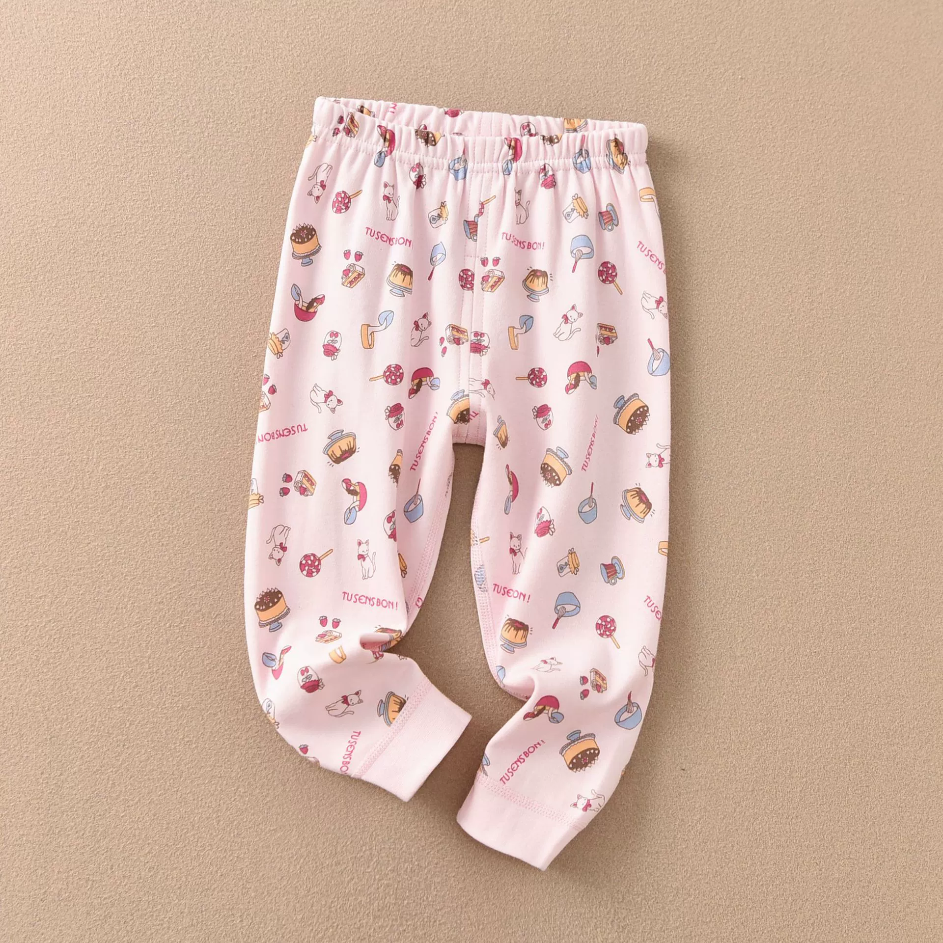 Japanese children's winter velvet keep warm thermal underwear, cotton cartoon trousers for leisure