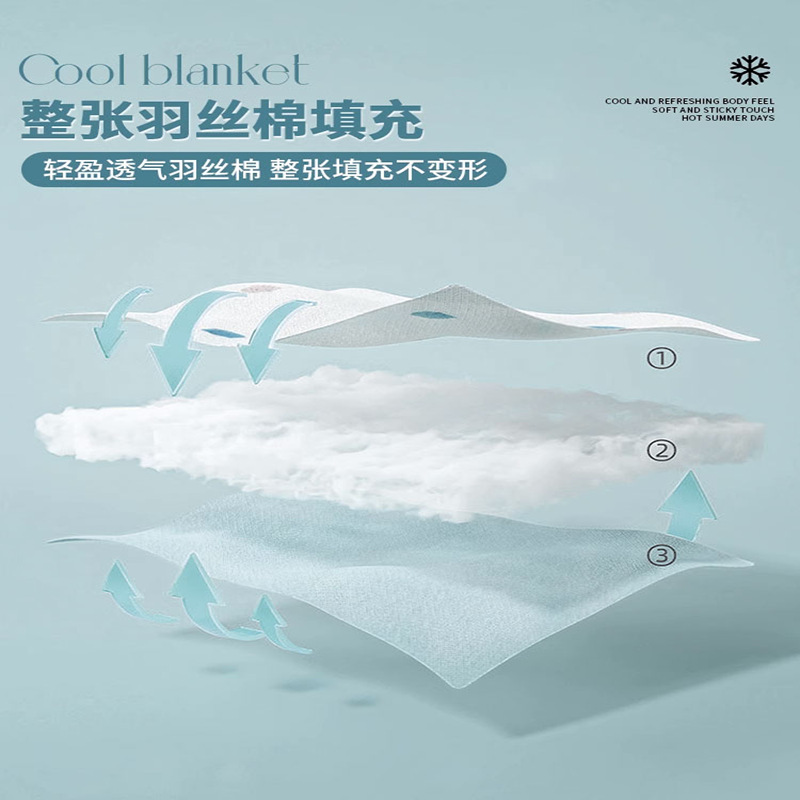 Una toalla de seda de hielo fresca de clase, manta de siesta de oficina delgada de verano, manta de sofá, manta de aire acondicionado fresca de verano
