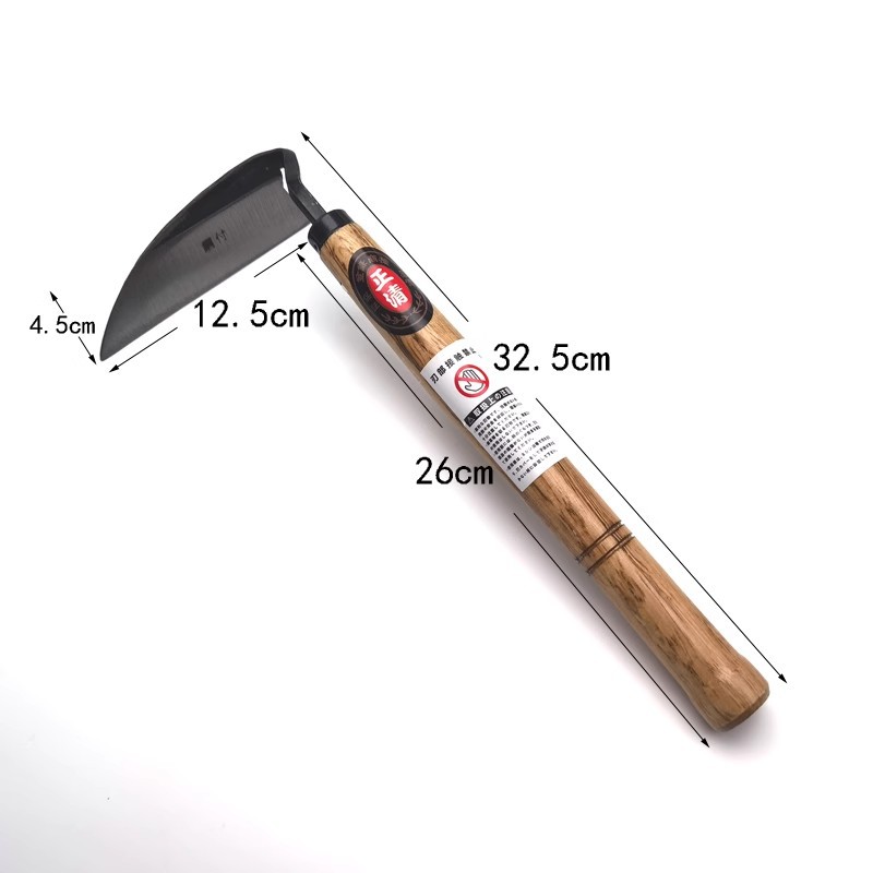 正清日式复合钢弯把镰夹钢弯头锄手打除草镰家庭园艺除草工具农具